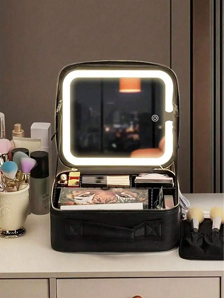 Cosmetiquero con luz LED GlowUp Box®